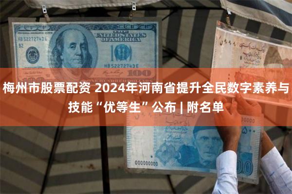 梅州市股票配资 2024年河南省提升全民数字素养与技能“优等生”公布 | 附名单