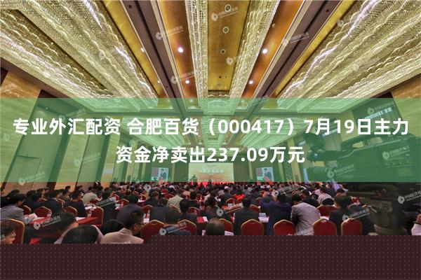 专业外汇配资 合肥百货（000417）7月19日主力资金净卖出237.09万元