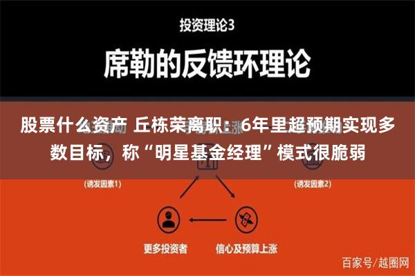 股票什么资产 丘栋荣离职：6年里超预期实现多数目标，称“明星基金经理”模式很脆弱