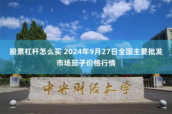 股票杠杆怎么买 2024年9月27日全国主要批发市场茄子价格行情